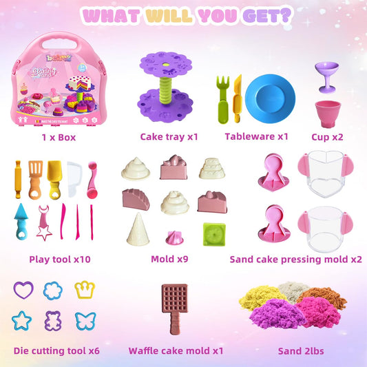 BEIREG Bakery Sensory Sand Kit color sand enhances hands-on crafting and color mixing