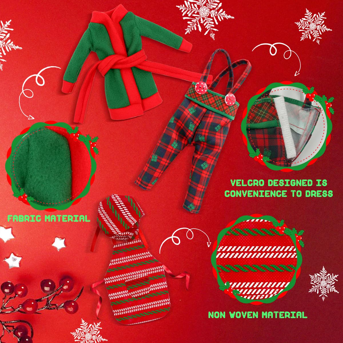 BEIREG apron and skirt set for dolls, ready for holiday stories.