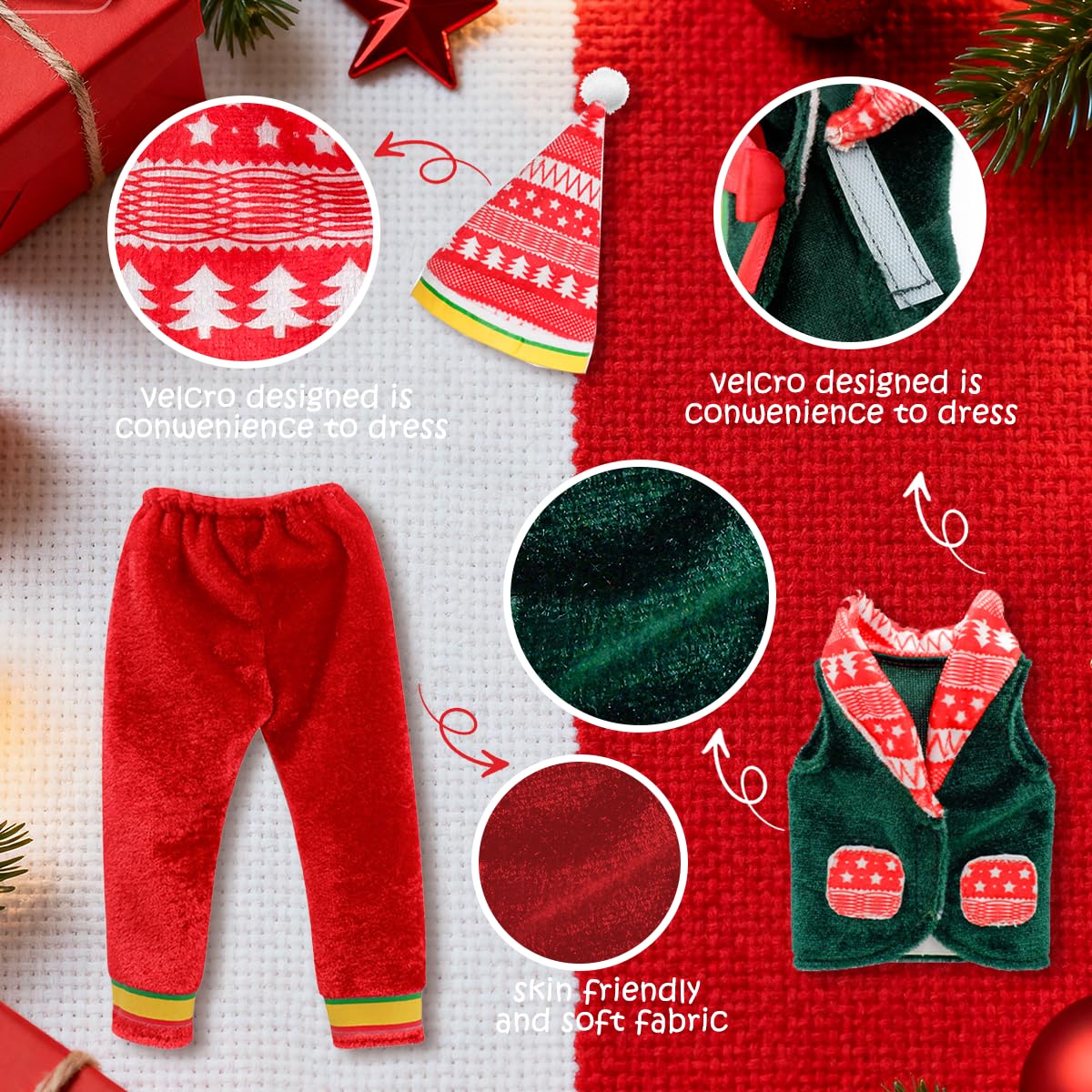 BEIREG Christmas doll kit apron enables imaginative kitchen play and mess-friendly wear.