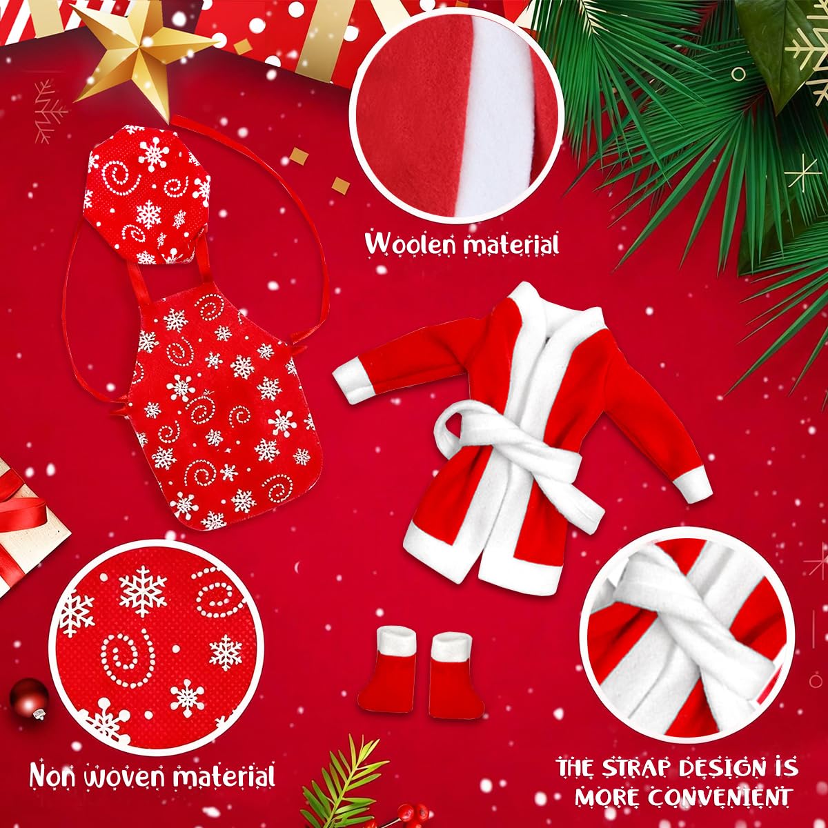 BEIREG apron accessory for elf kitchen play and pretend baking
