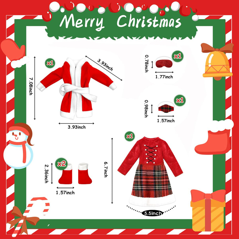 BEIREG plaid dress on elf doll for bright holiday styling and storytelling