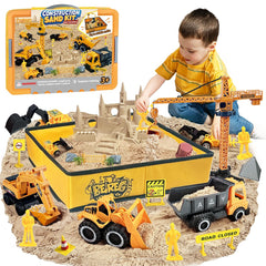 BEIREG construction sensory sand kit for imaginative building at home
