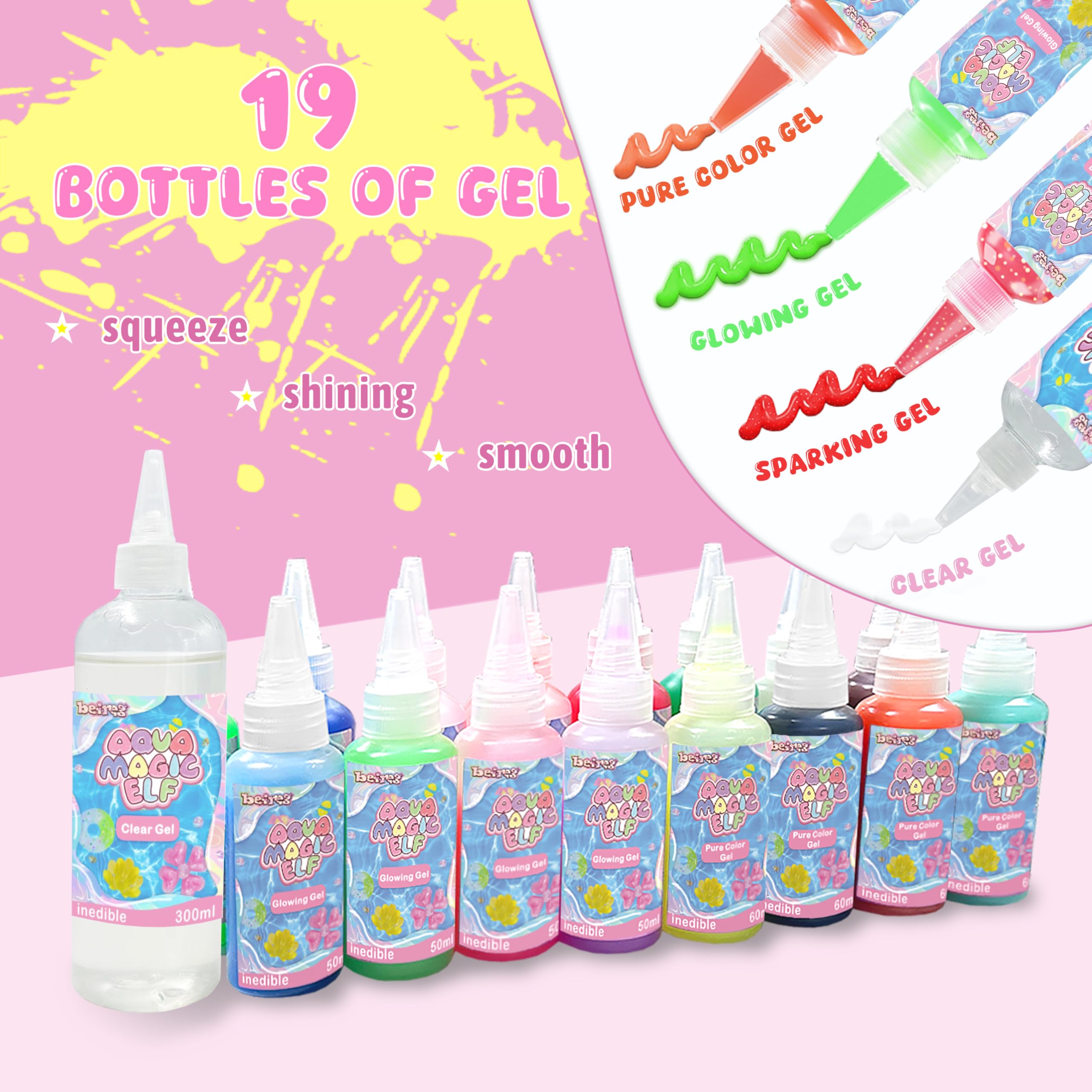 BEIREG Magic Squishy Elf Water Kit 300ml gel for tactile play