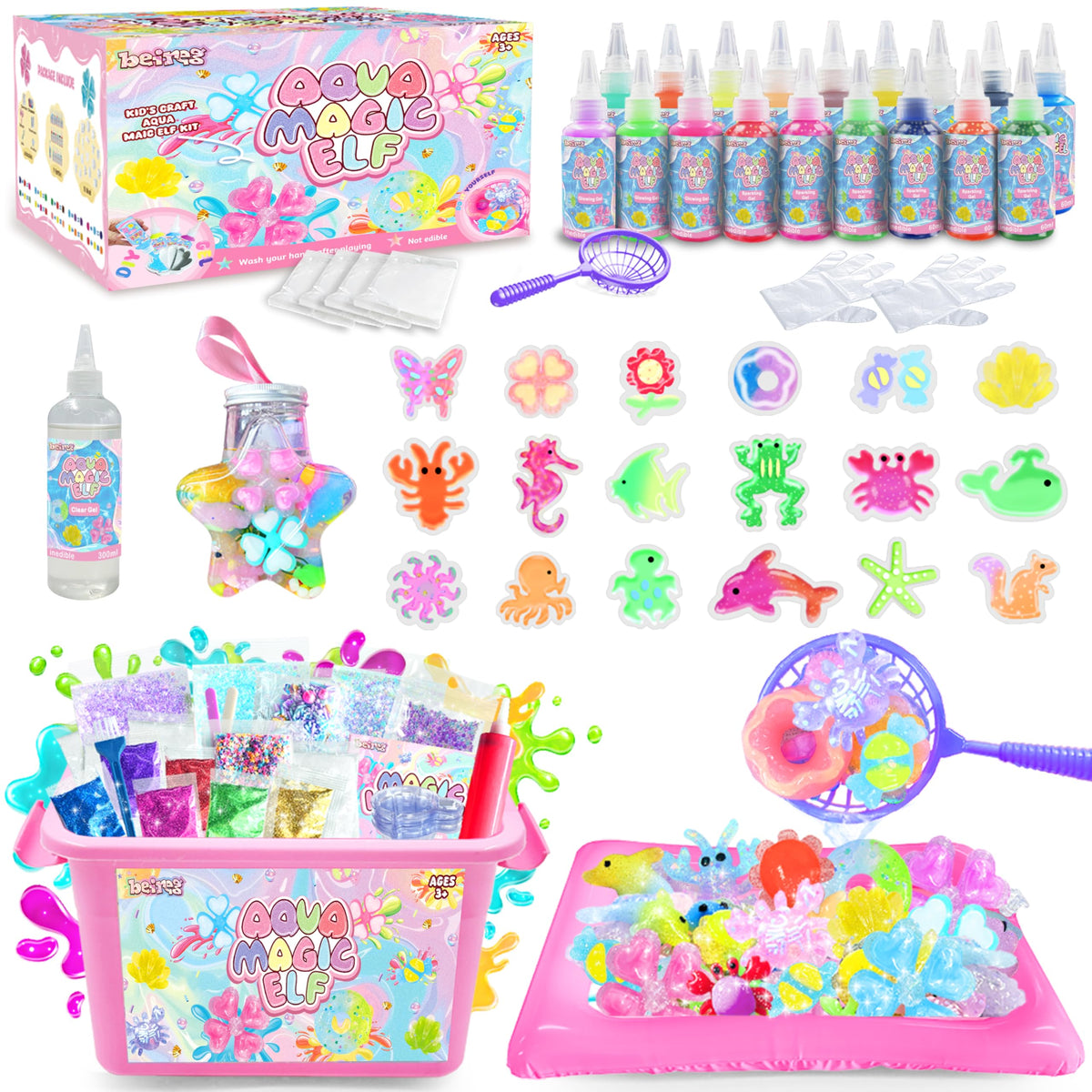 BEIREG Magic Squishy Elf Water Kit assembly scene promotes DIY creativity