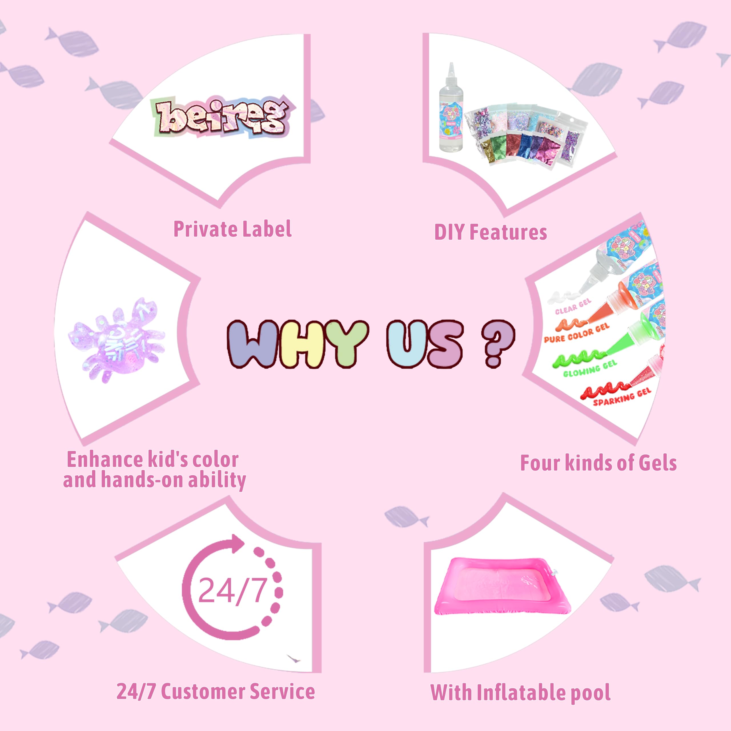 BEIREG Magic Squishy Elf Water Kit glitter gels add sparkle