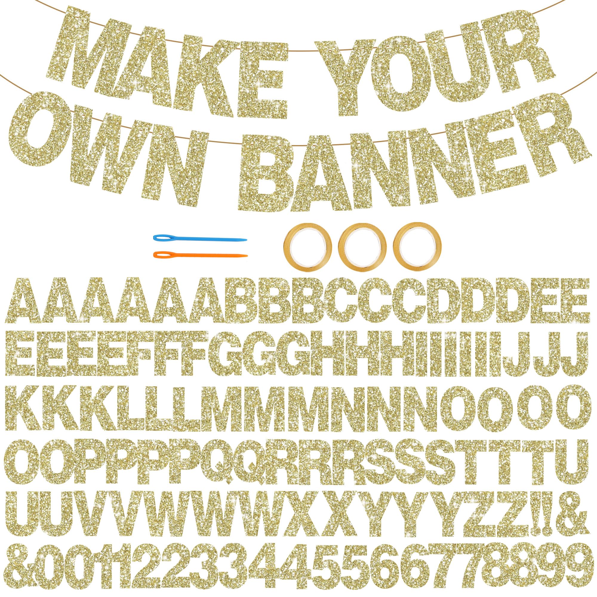 BEISHIDA 116pcs banner letters and numbers kit for customizable party decor.