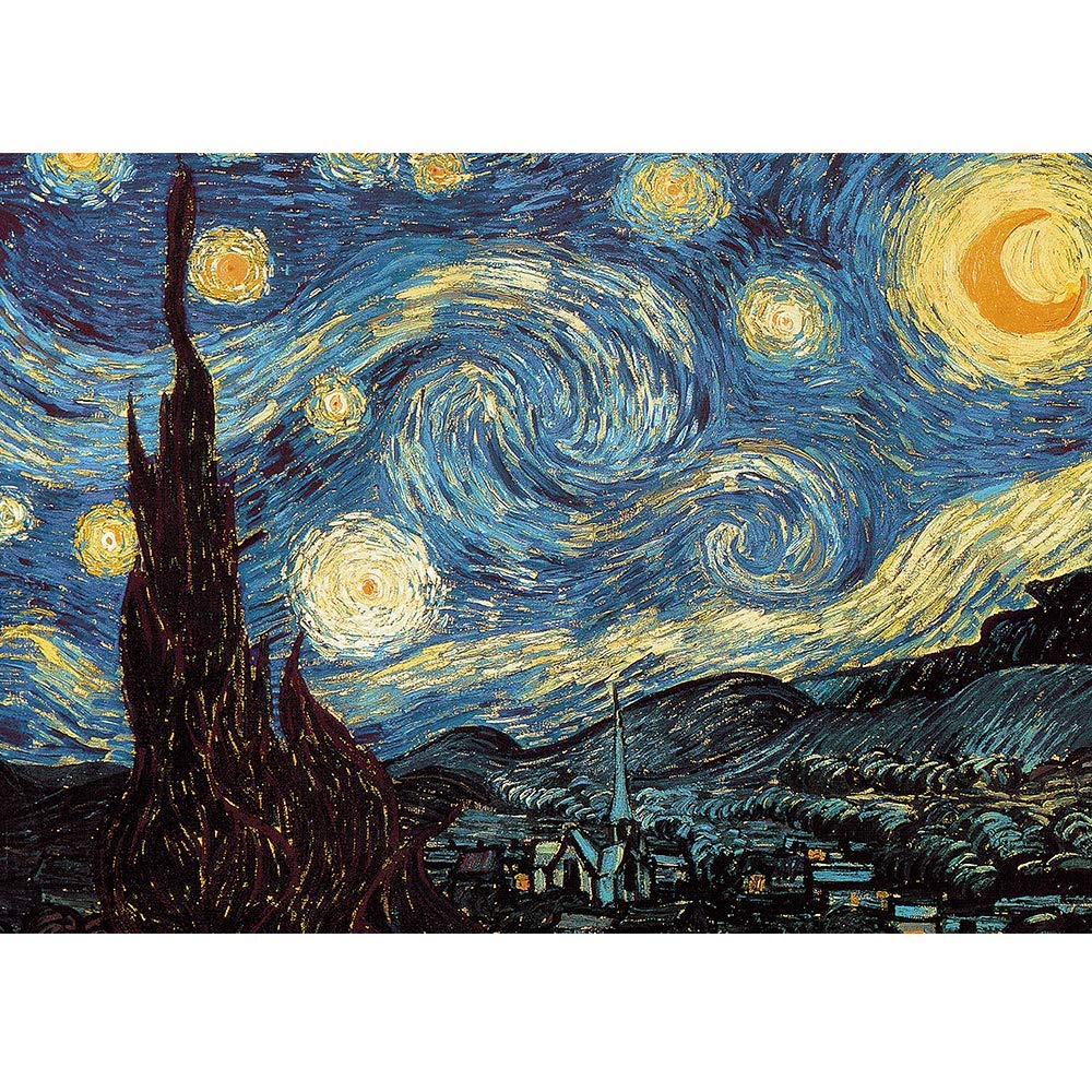 BEIWO Starry Night 1000-piece puzzle box, ideal for gifting and setup.