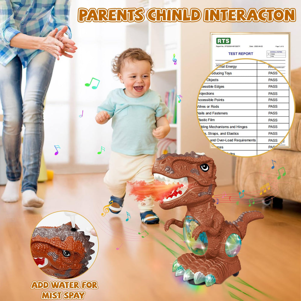 BEKALERZ dinosaur toy mist spray feature enhances interactive pretend play.