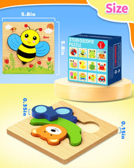 Bekayshad frog wooden puzzle provides sturdy, toddler-safe pieces