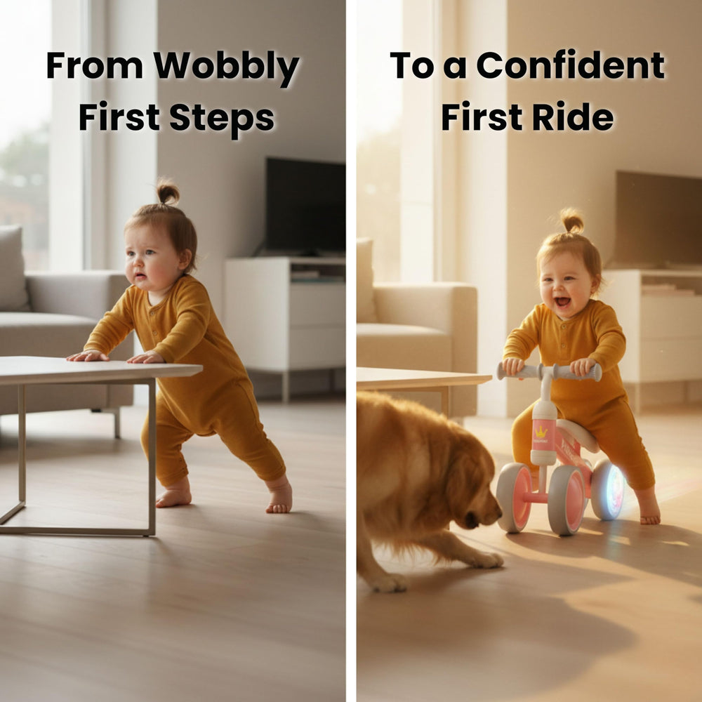 BEKILOLE Baby Balance Bike seat and handlebar emphasizing comfort and grip