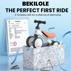 Bekilole balance bike carbon steel frame offers sturdy, lightweight support.