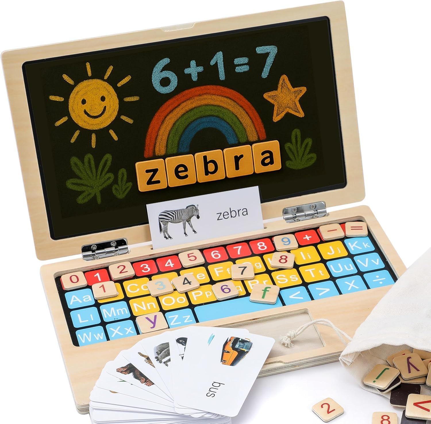 BEKILOLE BekiPad laptop closed offers a safe screen-free learning option