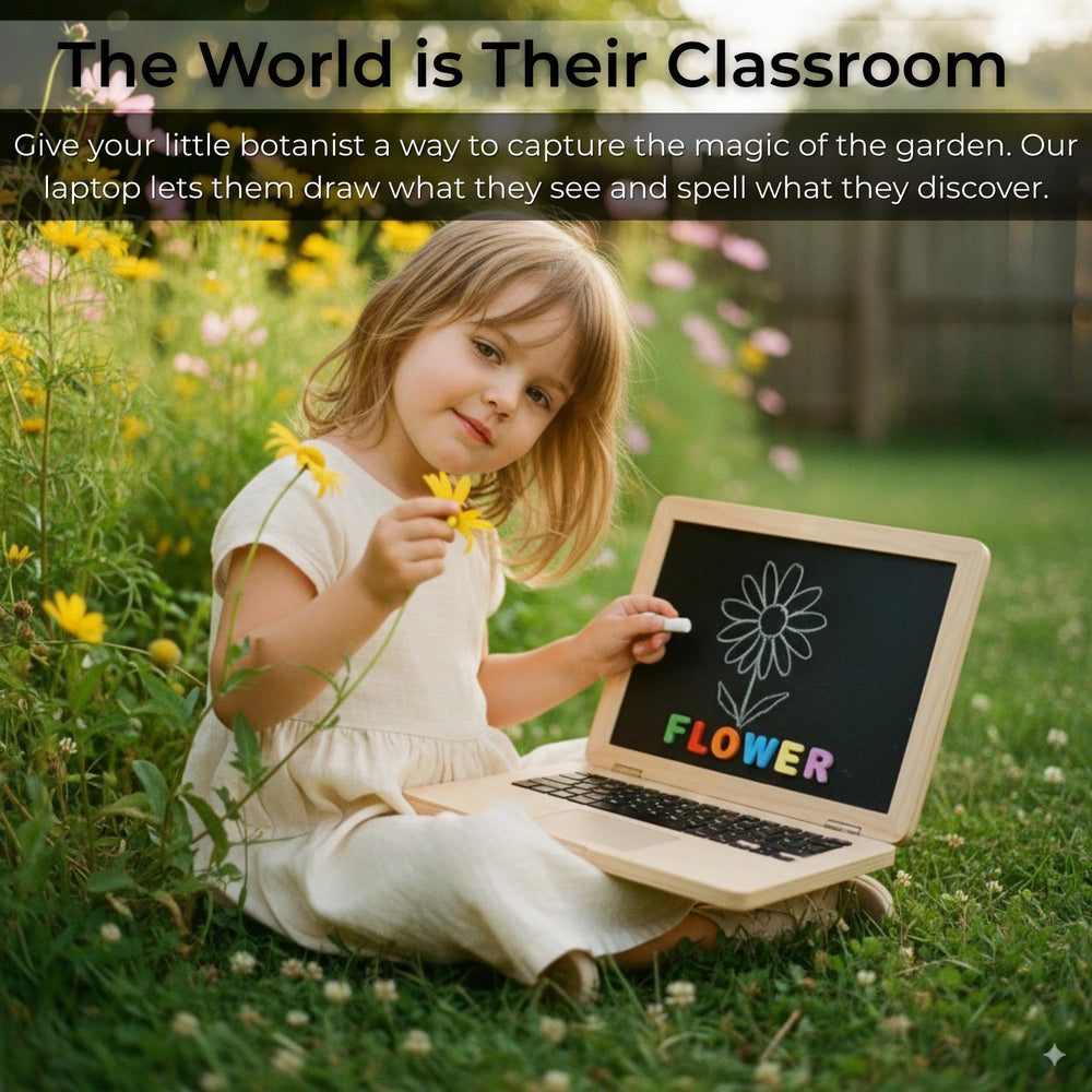 BEKILOLE Floral Laptop in small hands develops fine motor skills