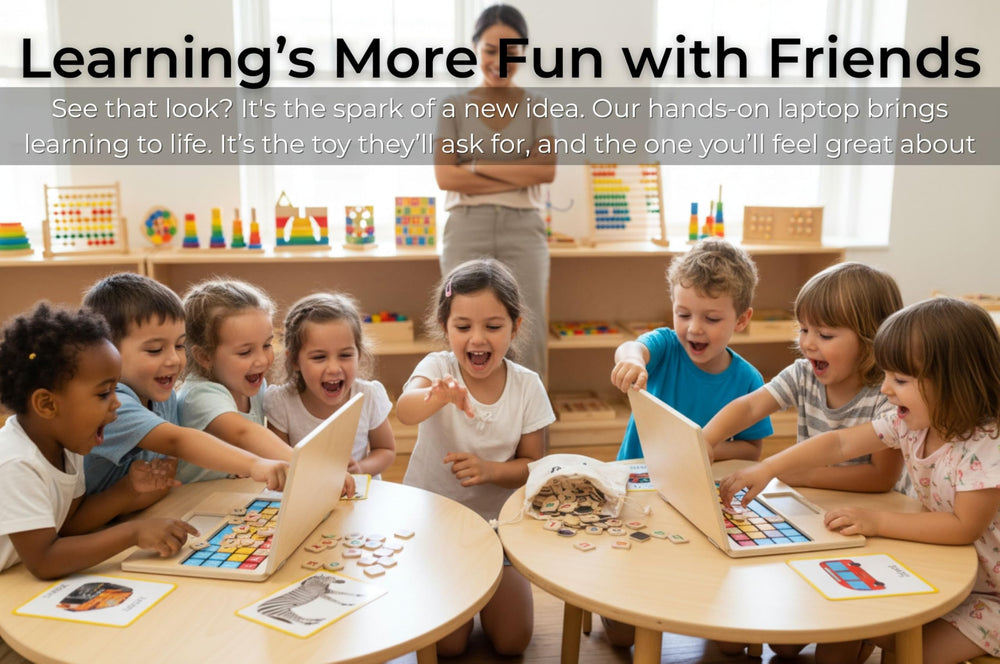 BEKILOLE Floral Laptop on a desk facilitates focused hands-on learning