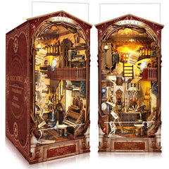 BELEEV Book Nook Kit cover featuring Magic World scene for enchanting bookshelf decor.