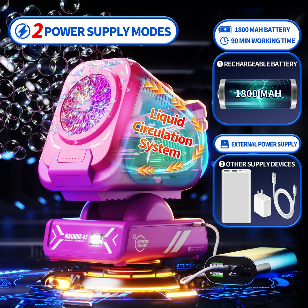 Belemar bubble machine 1800mAh battery powers hours of bubble fun