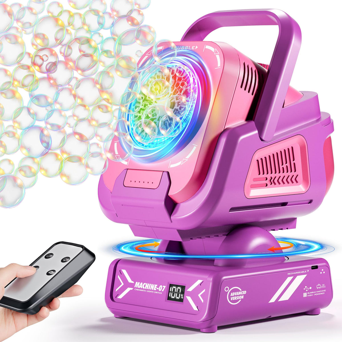 Belemar bubble machine with remote control for easy, hands-free party management