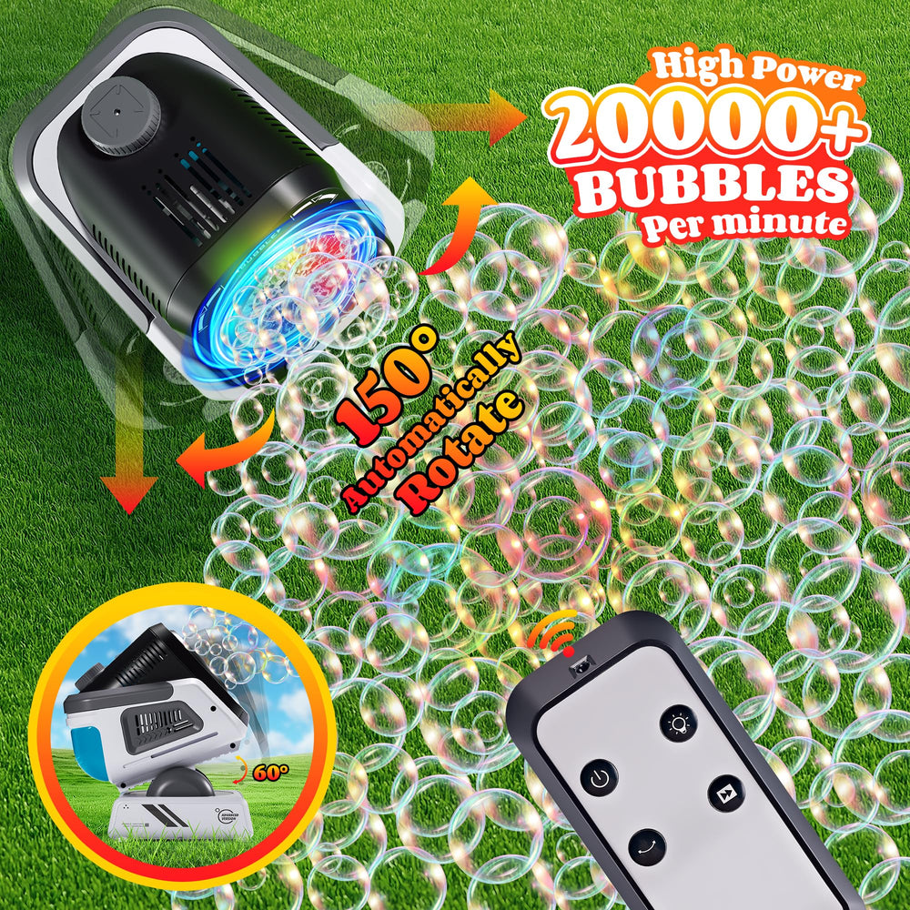 Belemar Bubble Machine RGB lights adding vibrant night glow
