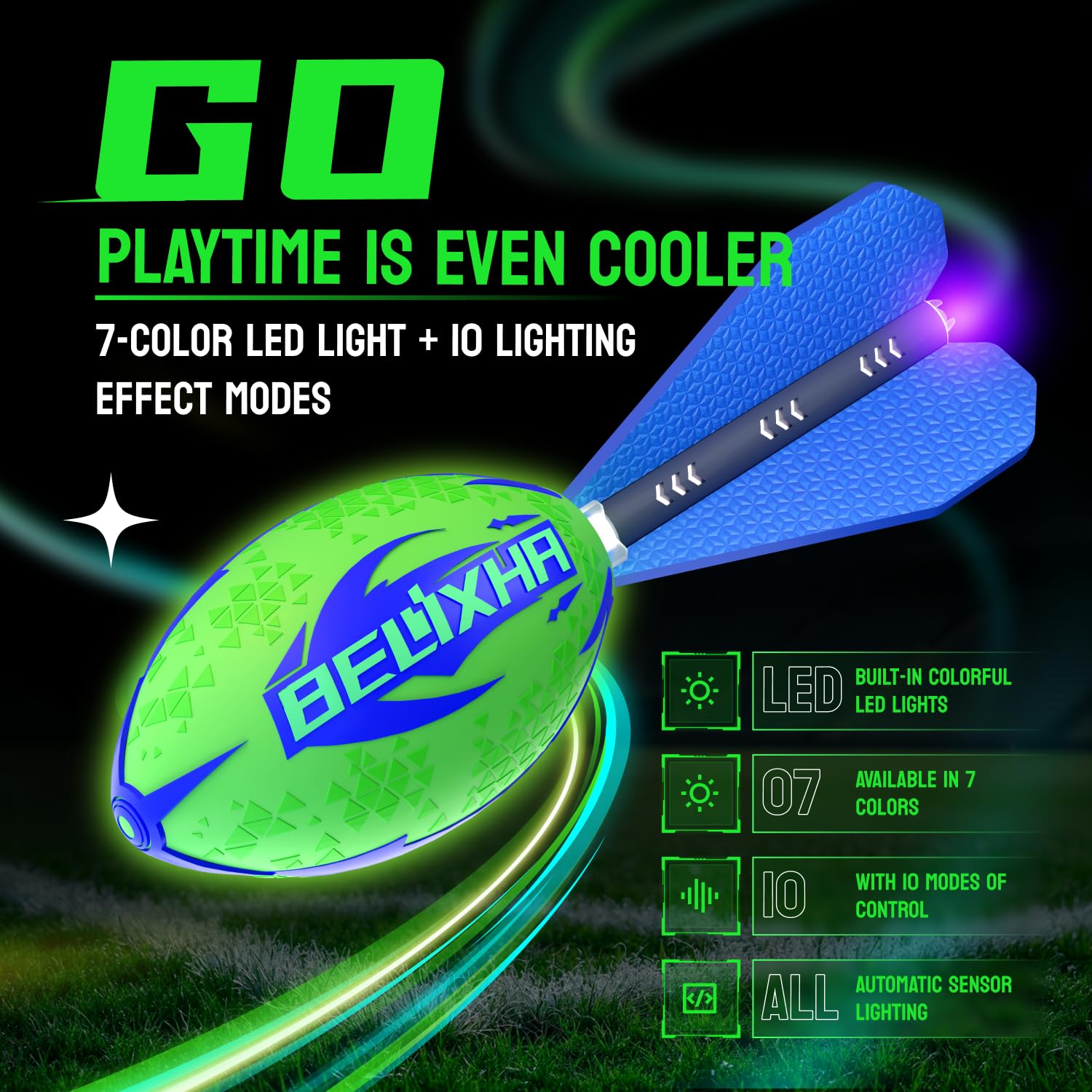 Belixha soft foam football close-up shows kid-safe cushioning