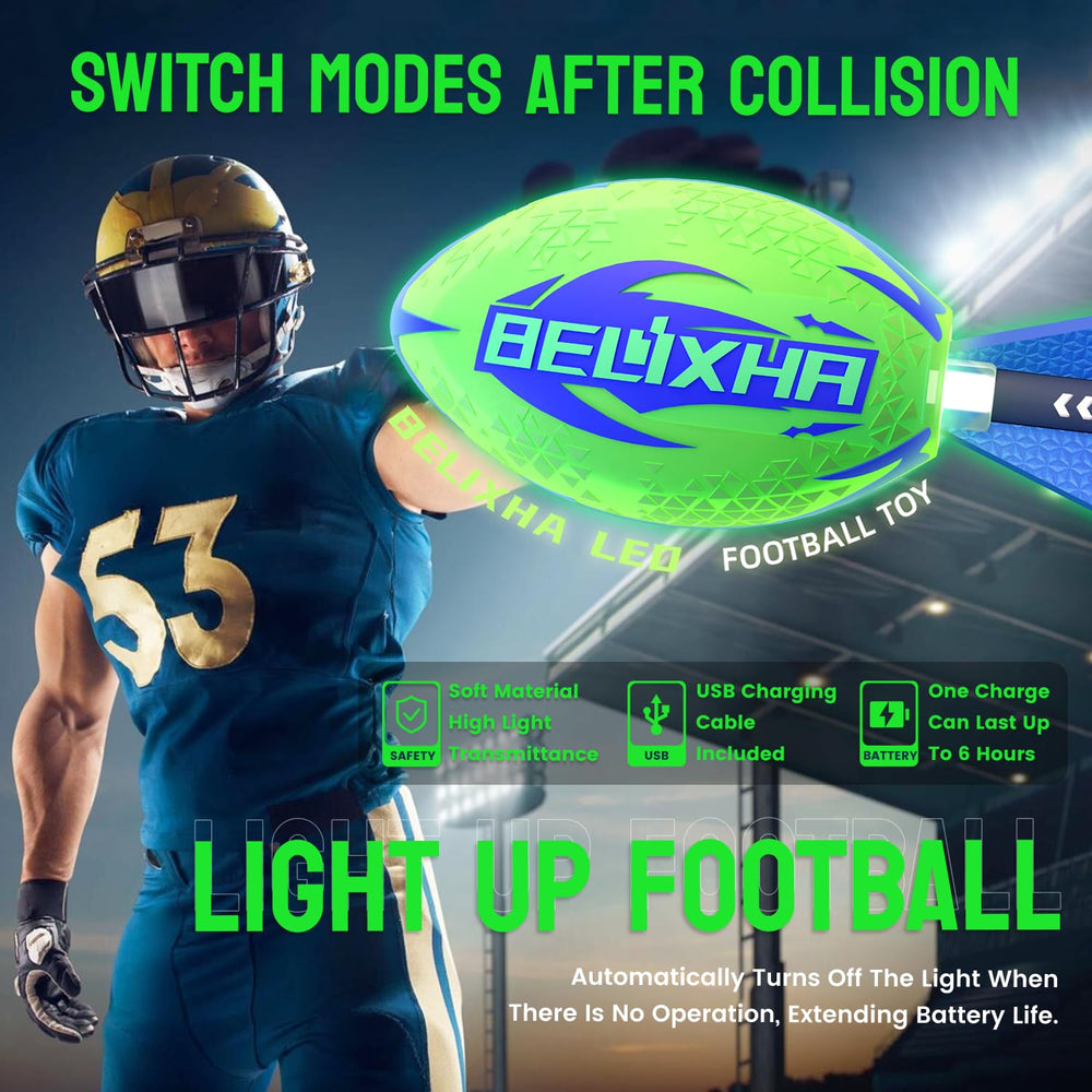 Belixha textured grip football improves control for confident nighttime throws
