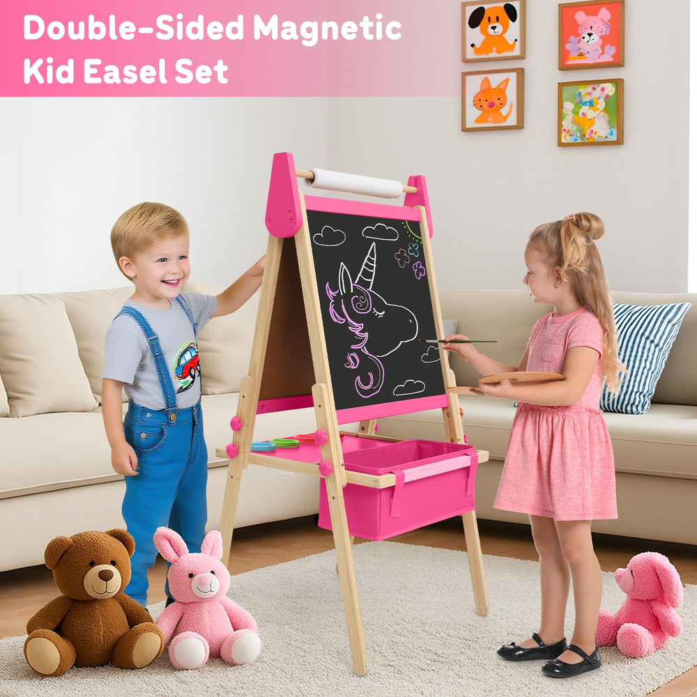 Belleur kids easel with magnetic board used for letters and drawings