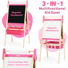 Belleur easel setup showing paper roll for painting sessions