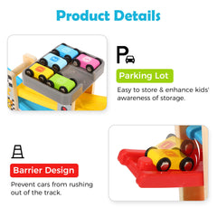 Belleur parking lot keeps cars organized after play.