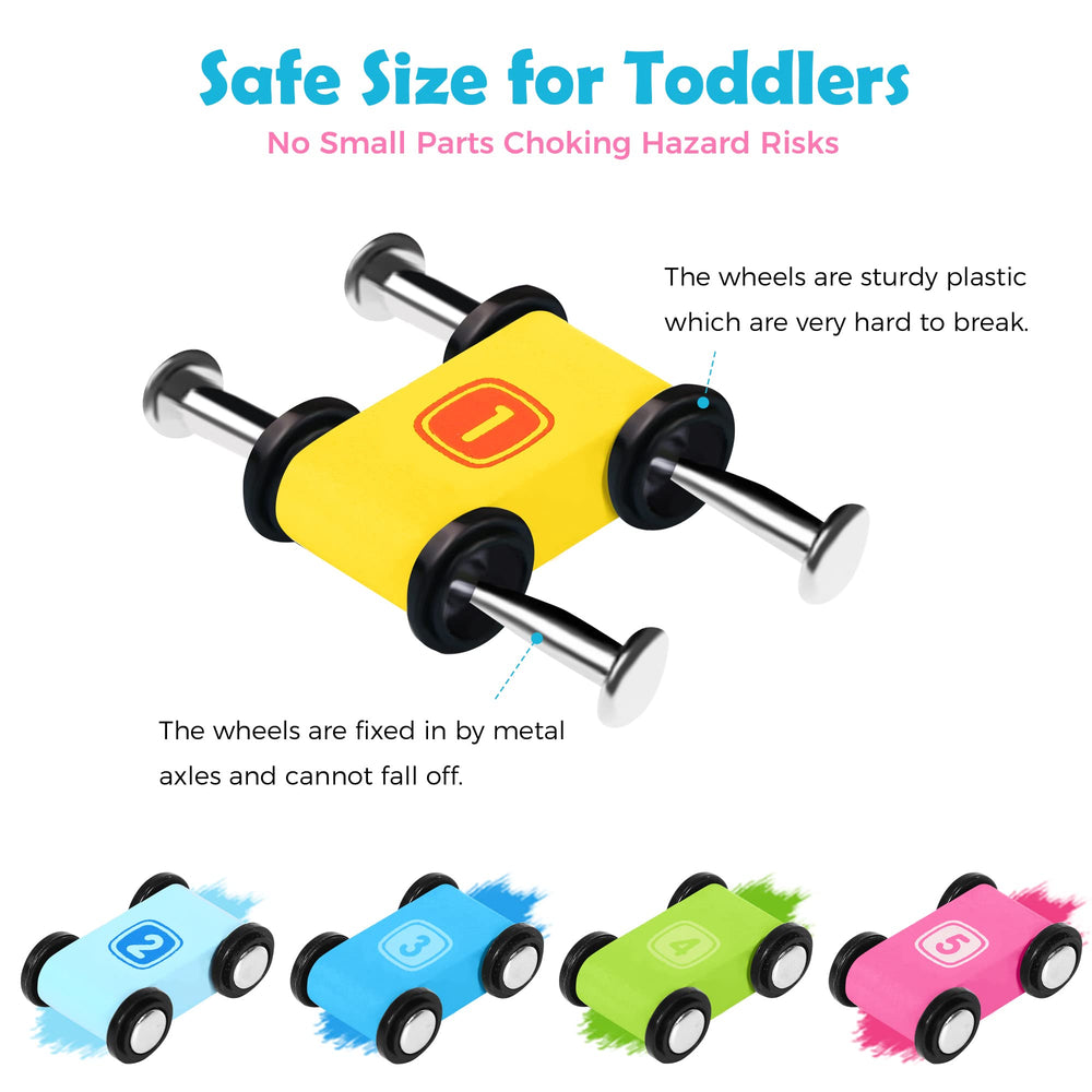 Belleur wooden ramps promote balance and fine motor skills.