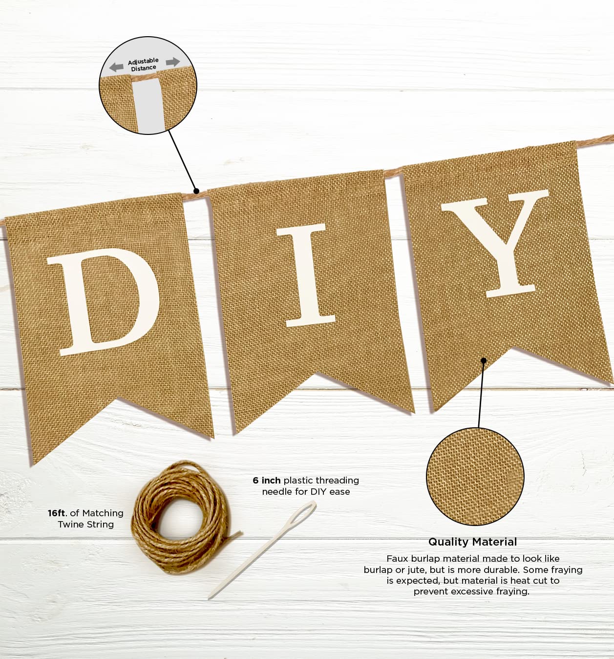 Bellium durable faux burlap suitable for outdoor celebrations