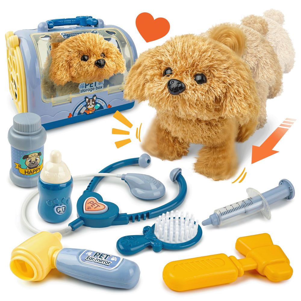 BELLOCHIDDO Vet Kit puppy for pretend checkups and cuddles
