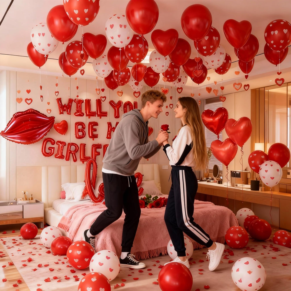Belscebels foil love balloon 32inch, impressive focal piece for declarations.