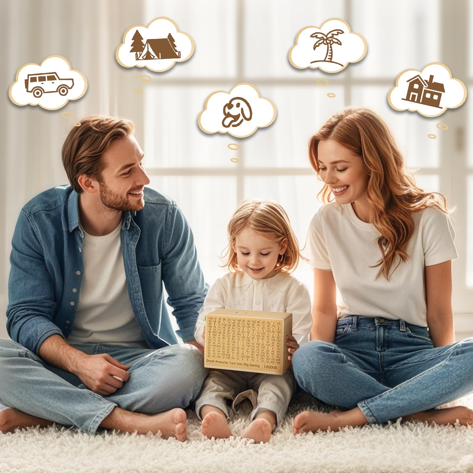 Bemaystar money-saving box supports family savings challenges and shared budgeting goals.