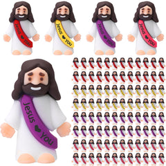 Bememo Jesus Loves You doll, small rubber figure for Easter egg hunts and gifts.