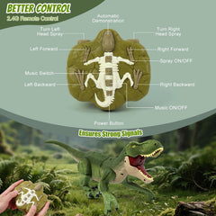 BEMITON Dinosaur roars and tail wag for action-packed battles.