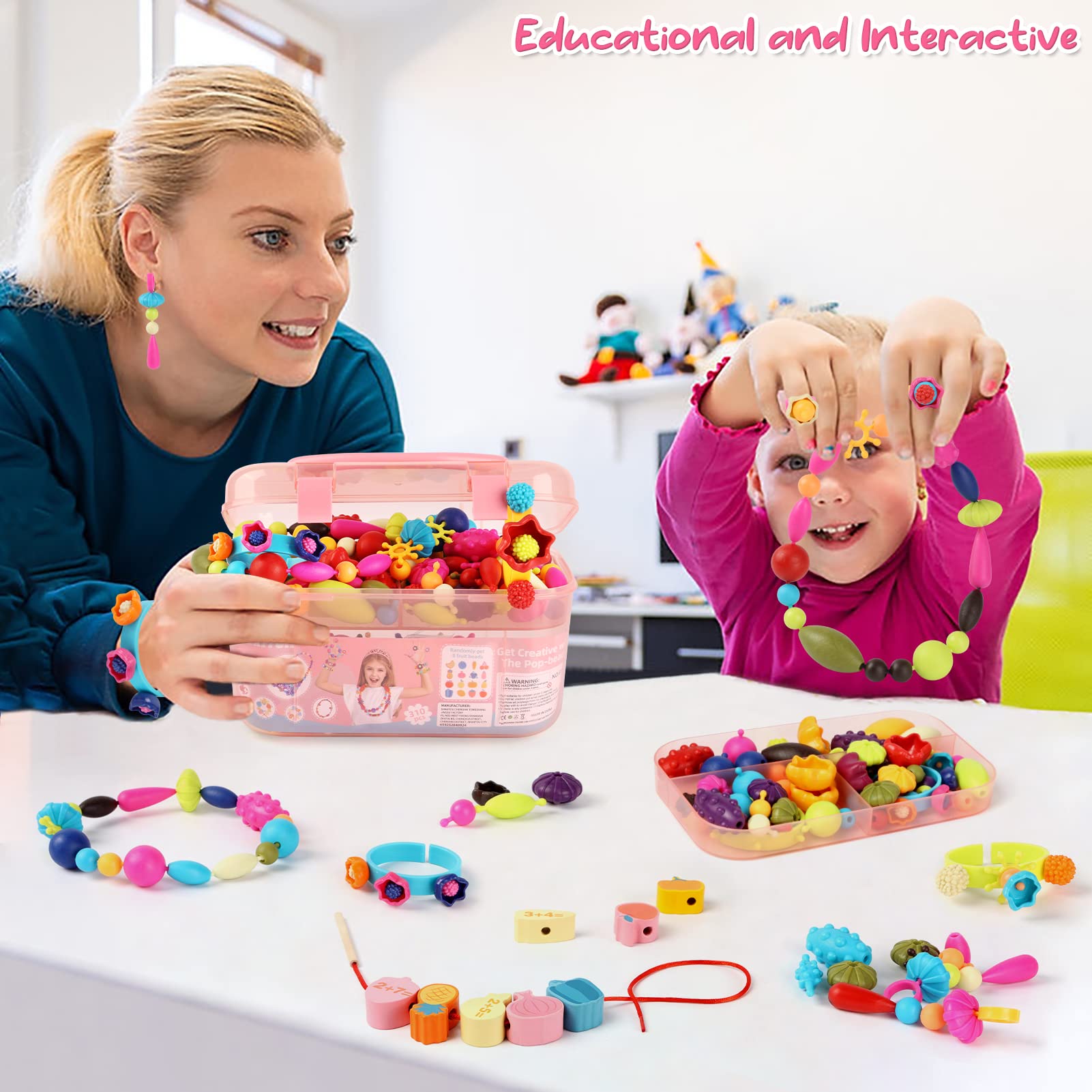 Bemiton fruit shape beads enable patterns and early math-inspired crafts.