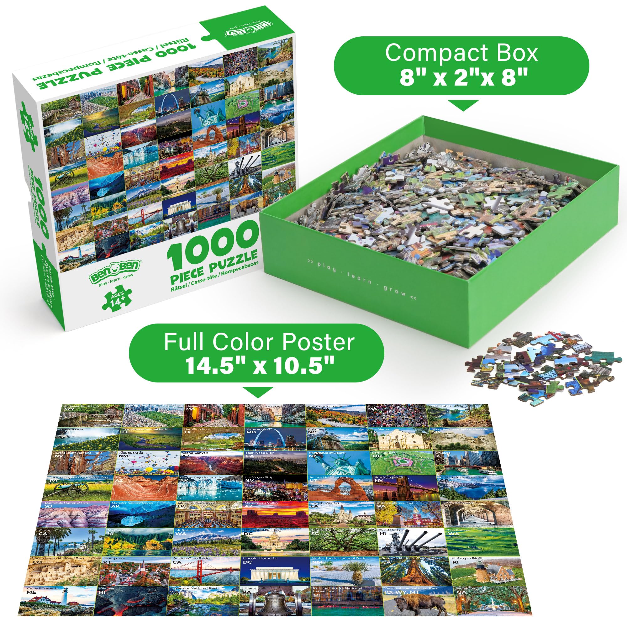 BenBen 1000-piece puzzle of Alcatraz for dramatic, engaging storytelling moments