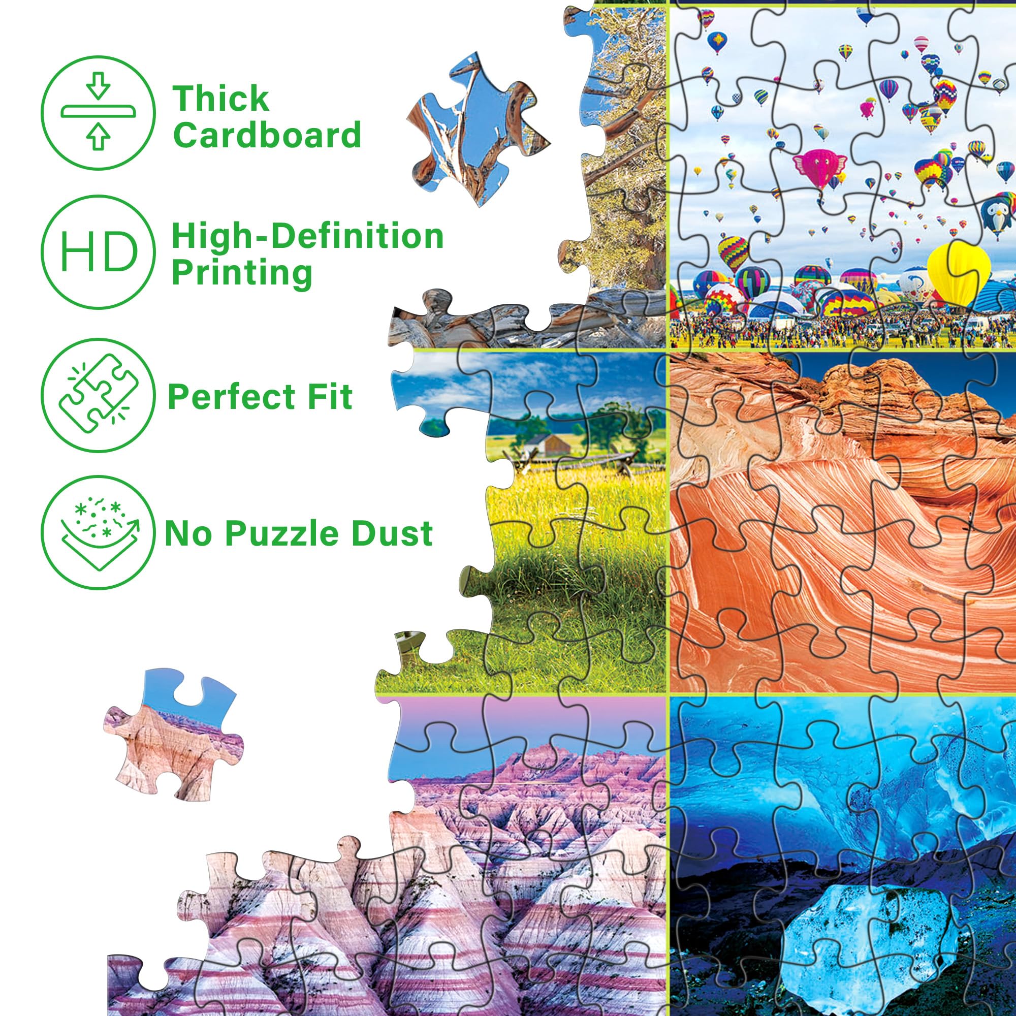 BenBen 1000-piece puzzle of Mount Rushmore for collaborative family puzzle sessions