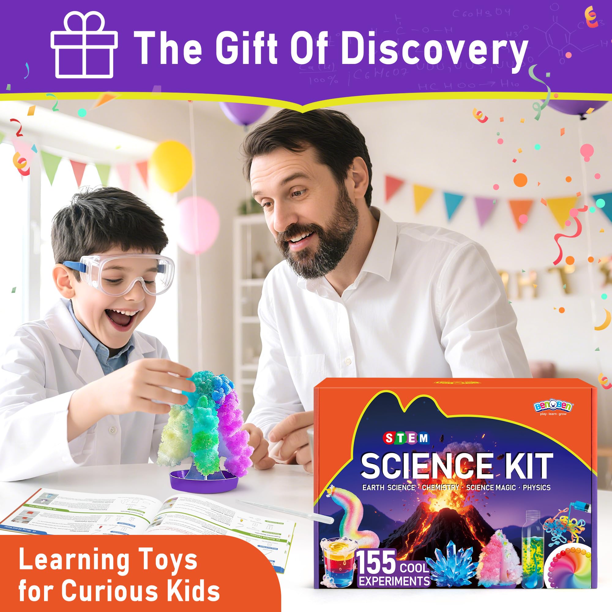 BenBen chemistry gear and manual supports clear, step-by-step experiments.