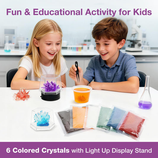 BenBen kit LED display stand lights crystals at night, inspiring curiosity and wonder