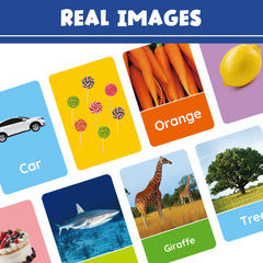 BenBen flash cards animals for toddlers, enhances vocabulary through real images.