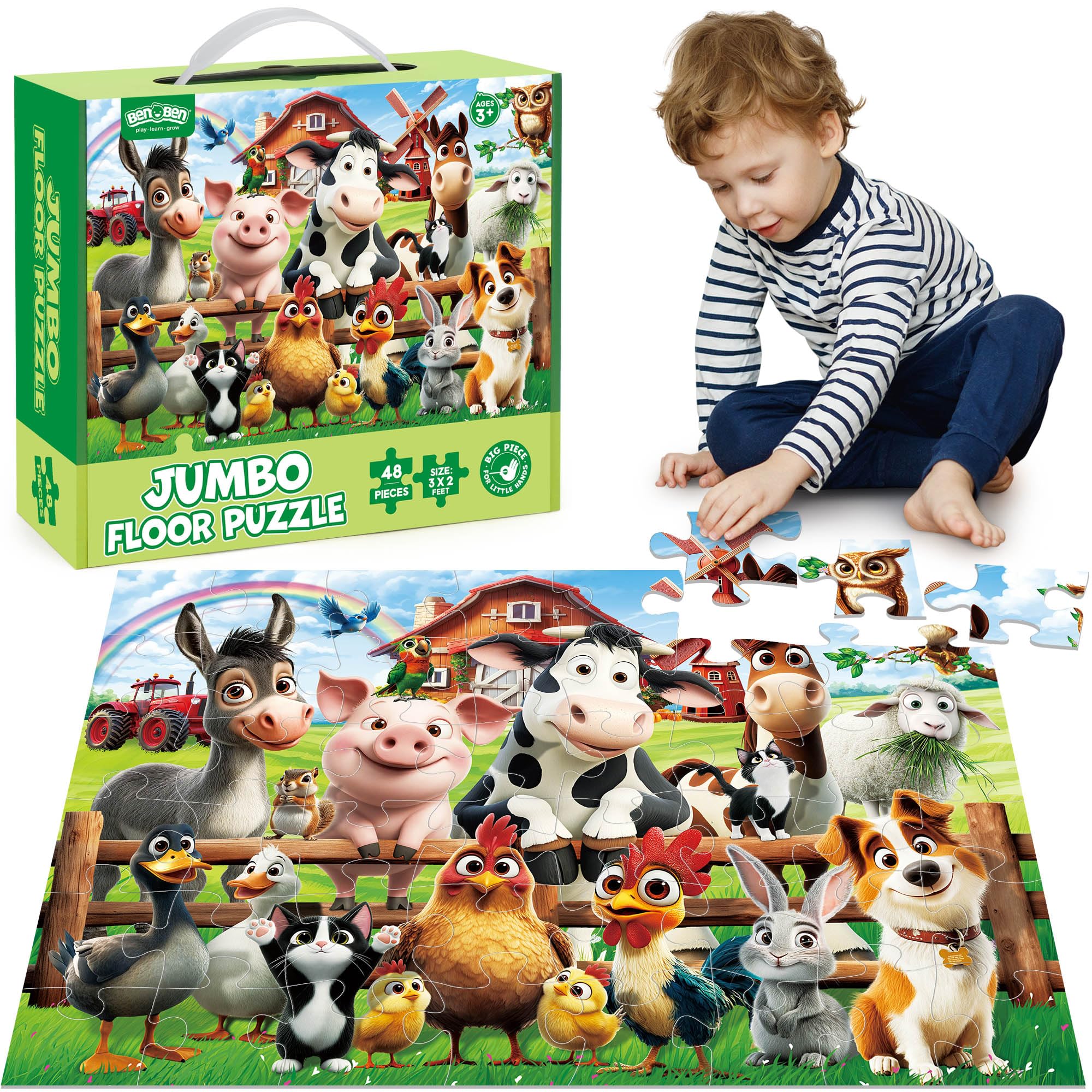 BenBen floor puzzle offers a social interactive activity for families.
