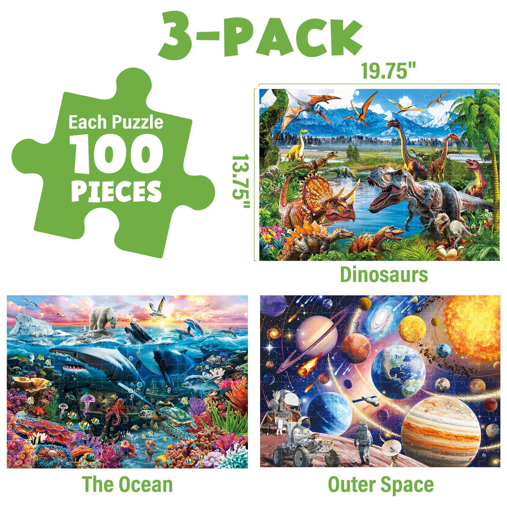 BenBen ocean life puzzle—100 pieces to spark focus and exploration.