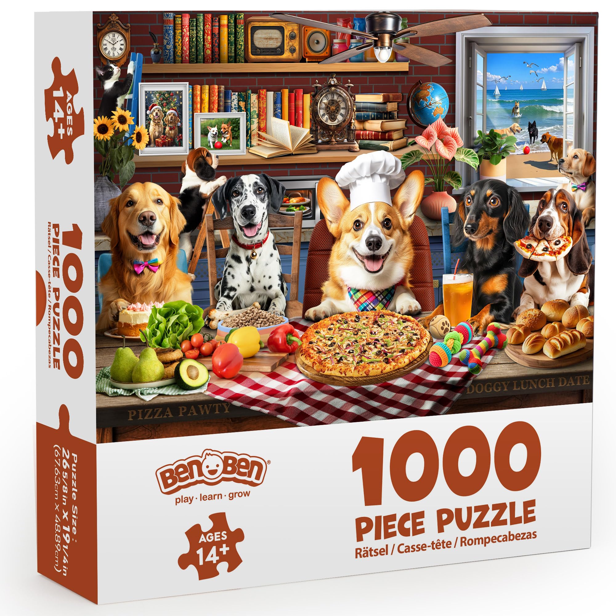 BenBen Dogs' Dinner Party reference poster eases assembly
