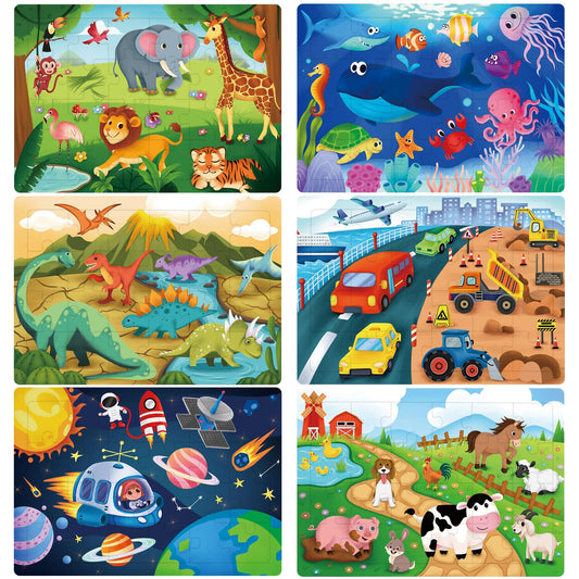 BenBen Ocean Animals puzzle with bright colors enhances early problem solving and color recognition.