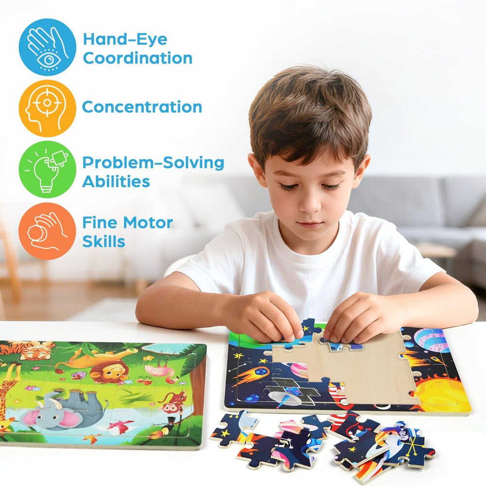BenBen Removable Background puzzle backdrops adapt difficulty for younger or older kids.