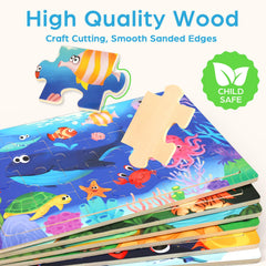 BenBen Safari Animals puzzle delivers vivid imagery to encourage imagination and hand-eye coordination.
