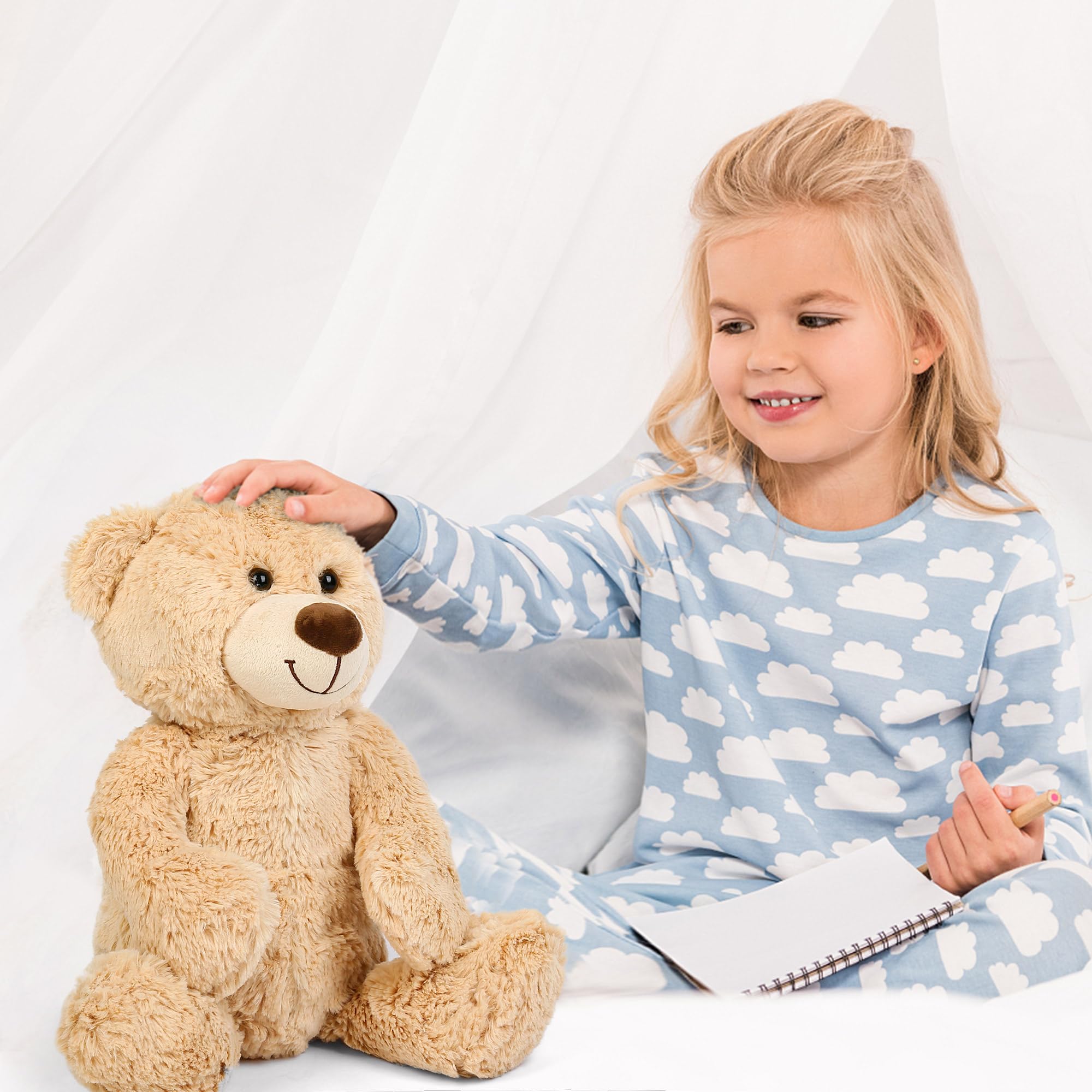 BenBen teddy bear doubles as Easter decoration and cozy keepsake.
