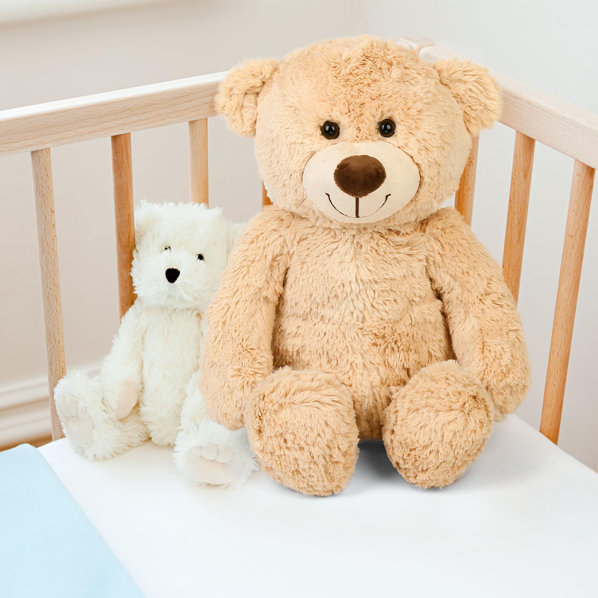 BenBen teddy bear is a huggable snuggle friend for kids and decor.