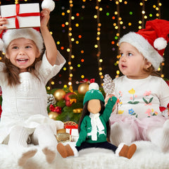 Bencailor 18-inch doll hat completes the Christmas looks.