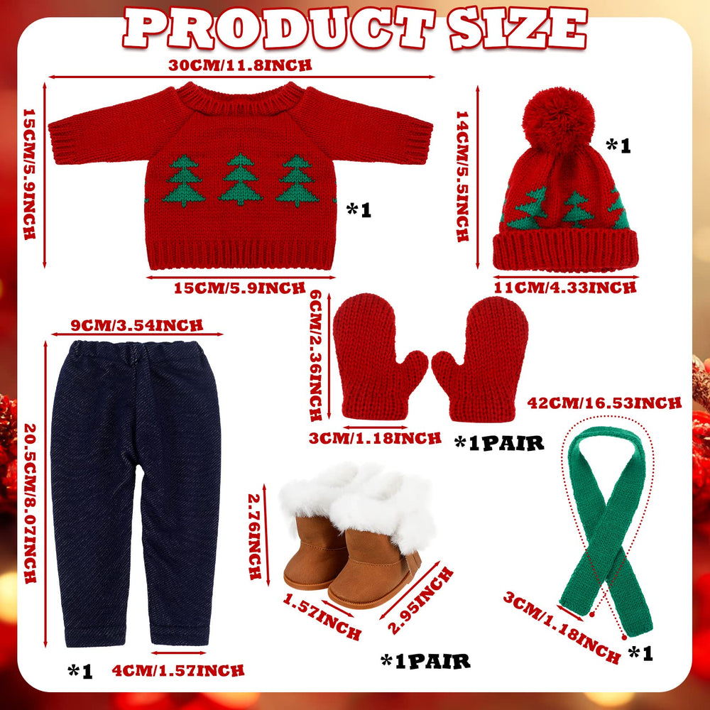 Bencailor 18-inch doll vest with retro design for charming Christmas storytelling
